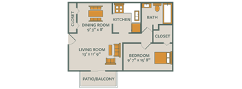 FOXBOROUGH COMMONS  |  1 BEDROOM 1 BATH