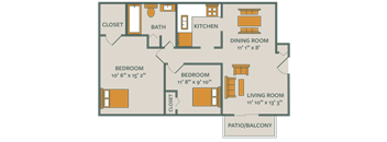 FOXBOROUGH COMMONS  |  2 BEDROOM 1 BATH