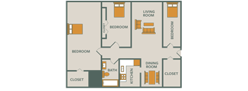 FOXBOROUGH COMMONS  |  3 BEDROOM 1 BATH