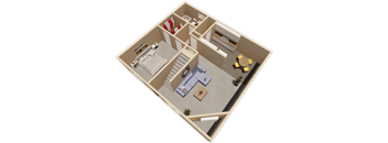 3 bed 3 bath floor plan at fairfield apartments