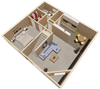 3 bed 3 bath floor plan at fairfield apartments