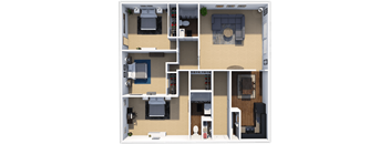 Forest Hills apartments Magnolia floor plan