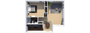 Forest Hills apartments Southern Pine floor plan