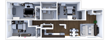 3 bedroom 2 bathroom floor plan at fox hill