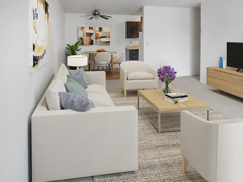 living room at Fountains in the Park Apartments - Photo Gallery 1