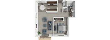 A 1 bedroom apartment layout floor plan