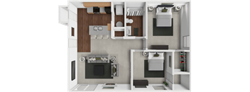 Daisy floor plan at Fleming Court Apartments