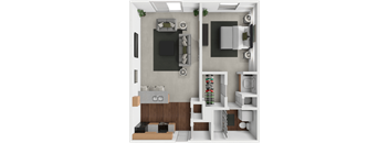 Rose floor plan at Fleming Court Apartments