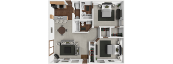 Sunflower floor plan at Fleming Court Apartments