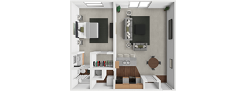 Tulip floor plan at Fleming Court Apartments