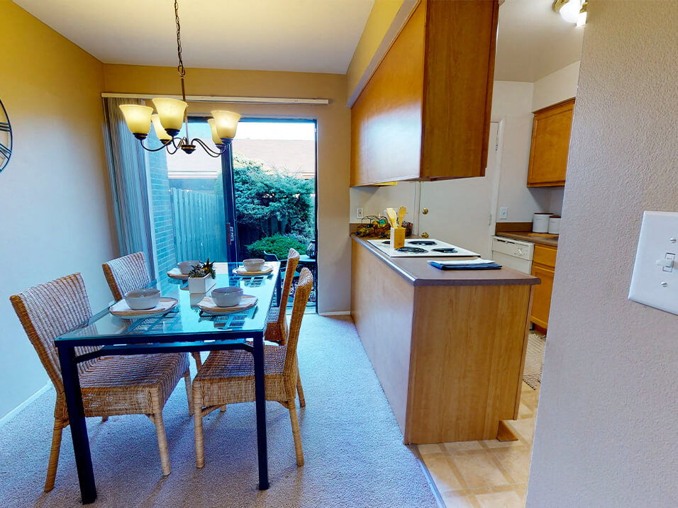 Apartment with dining area