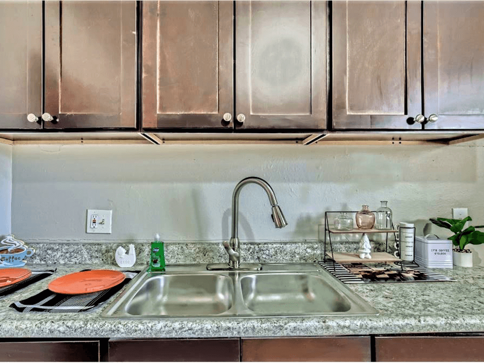 South Federal Denver apartment kitchen with updated sink in select units