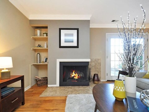 In unit fireplace at Evansville IN apartments