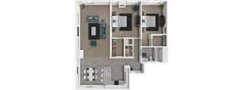 2 bedroom, 1 bathroom apartment at LeClaire Apartments in Moline, IL