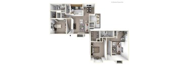 2 bedroom 2 bath apartment floor plan