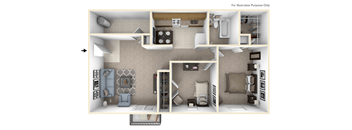 2 bedroom apartment floor plan