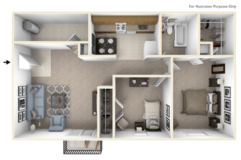 2 bedroom apartment floor plan