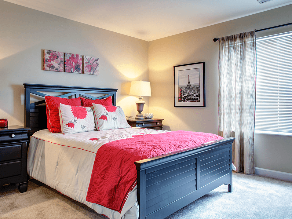 Primary apartment Bedroom with Window