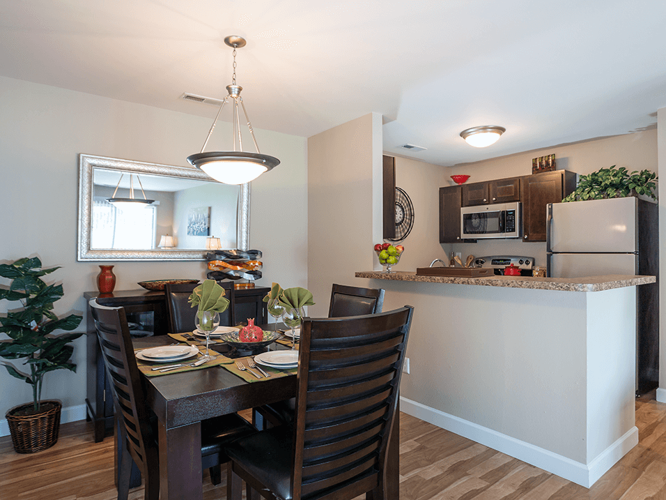 dining room table and breakfast bar