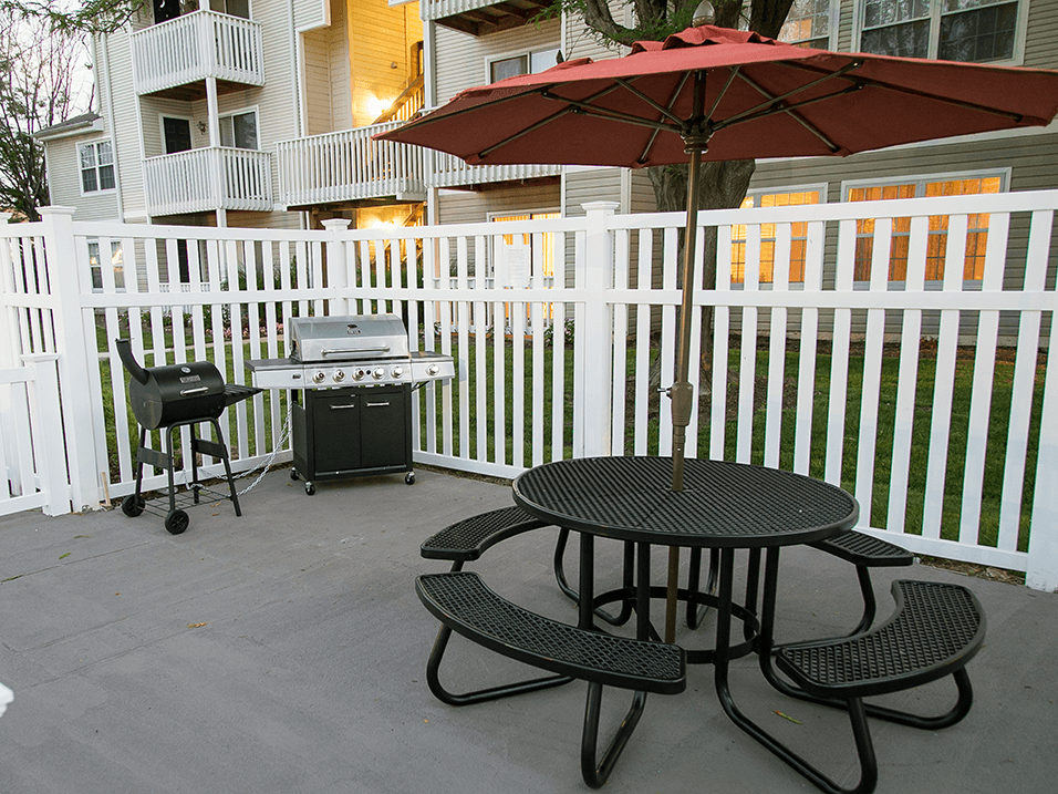 picnic area for apartment complex
