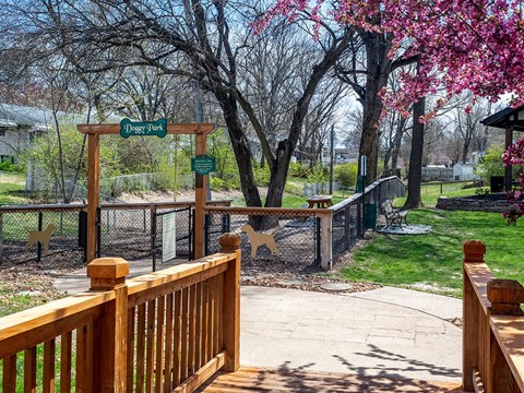 apartment complex with 2 pet parks