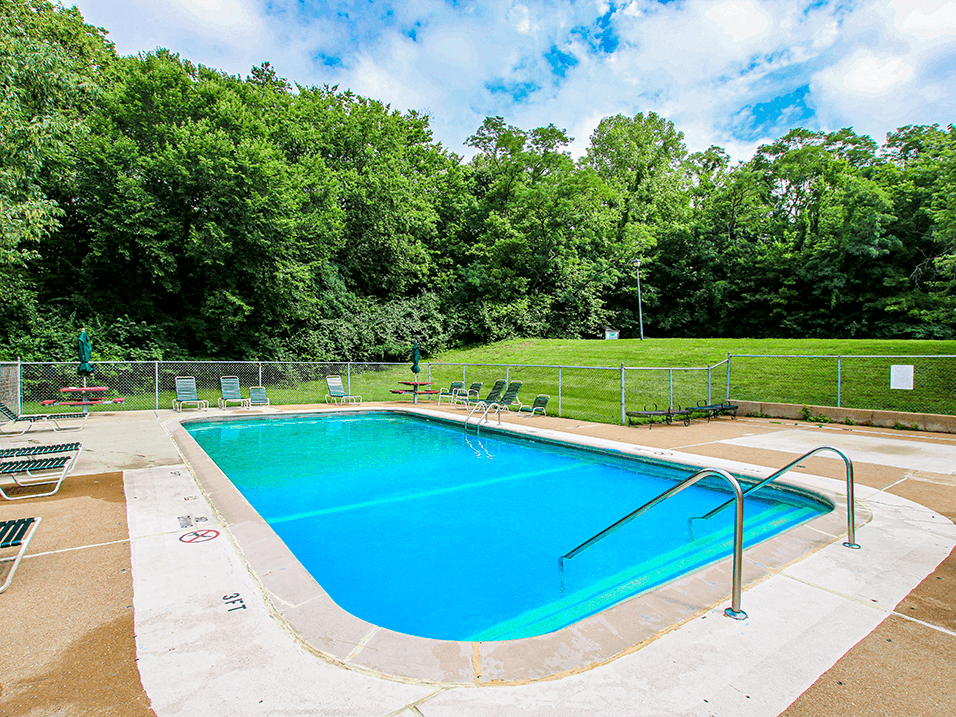 take a dip in the resort style pool