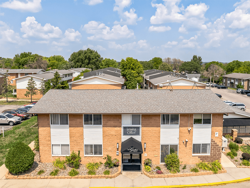 our apartments offer a spacious living area and a parking lot
