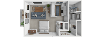 studio floor plan at georgetowne apartments