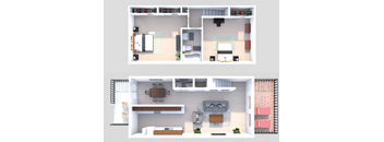 B3 2 Bedroom 1.5 Bath Townhome