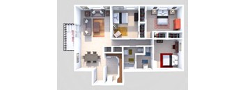 C1 3 Bedroom 1.5 Bath Garden