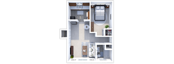 a floor plan of a one bedroom apartment