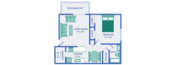 a floor plan of a house with bedrooms and baths and a kitchen and a bathroom