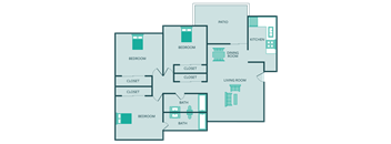 Presidential- 3Bed 2Bath