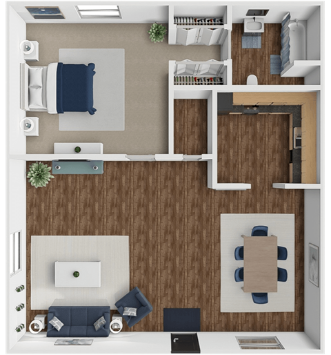 1 bedroom apartment with 1 bathroom at huntley ridge clarksville