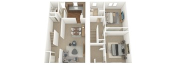 a floor plan of a 2 bedroom apartment at the crossings at white marsh apartments in white marsh