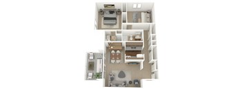 a floor plan of a 1 bedroom apartment at the crossings at white marsh apartments in white marsh