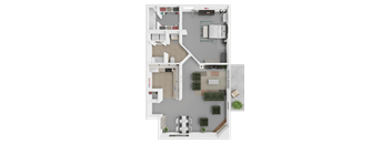 one bed one bath preakness floor plan at huntington glen