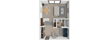 Studio Lily floor plan at Heritage Manor
