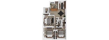 three bedroom floor plan at high point east apartments