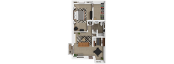 one bedroom floor plan at high point east apartments