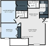 two bedroom two bathroom cedar floor plan at hamilton trace apartments