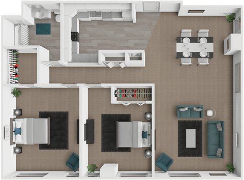 2 bedroom, 1 bathroom apartment at LeClaire Apartments in Moline, IL