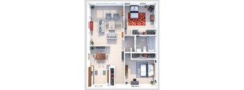 two bedroom apartment floor plan