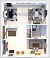 Studio apartment floor plan