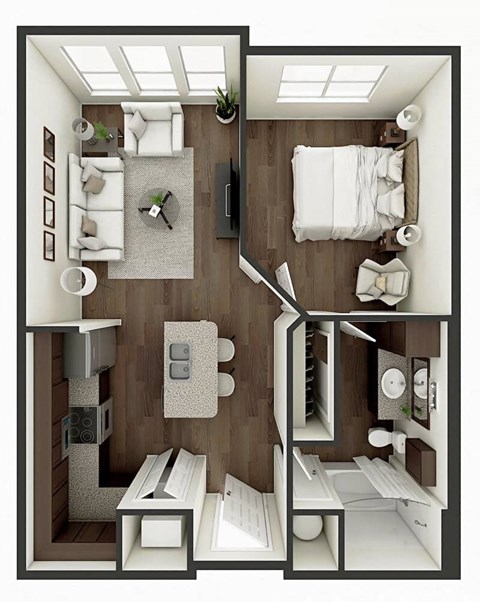 1 bedroom apartment floor plan 