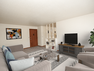 model living room in Interstate Apartments - Photo Gallery