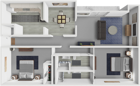 a floor plan of a house with a bedroom and a bathroom