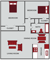 2 Bed 1 Bath