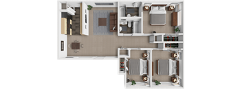 a three bedroom apartment with 2 bathrooms in south bend IN