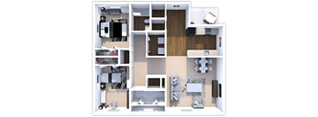 2 Bed 2 Bath Maple Floor Plan at Indian Woods